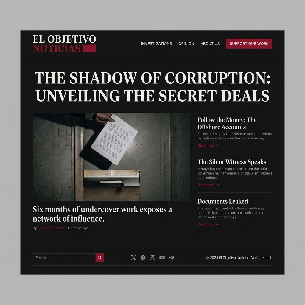 Screenshot of El Objetivo Noticias